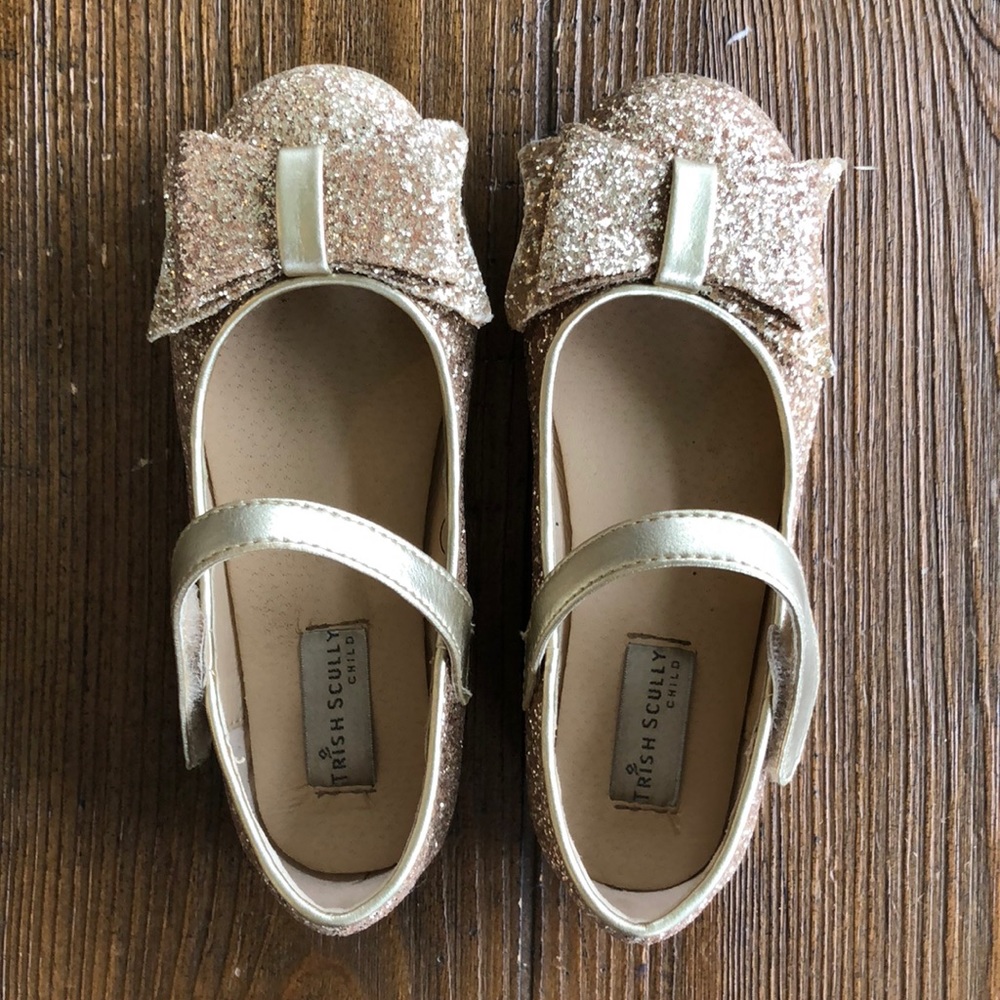 Trisha Scully Gold Bow Flats